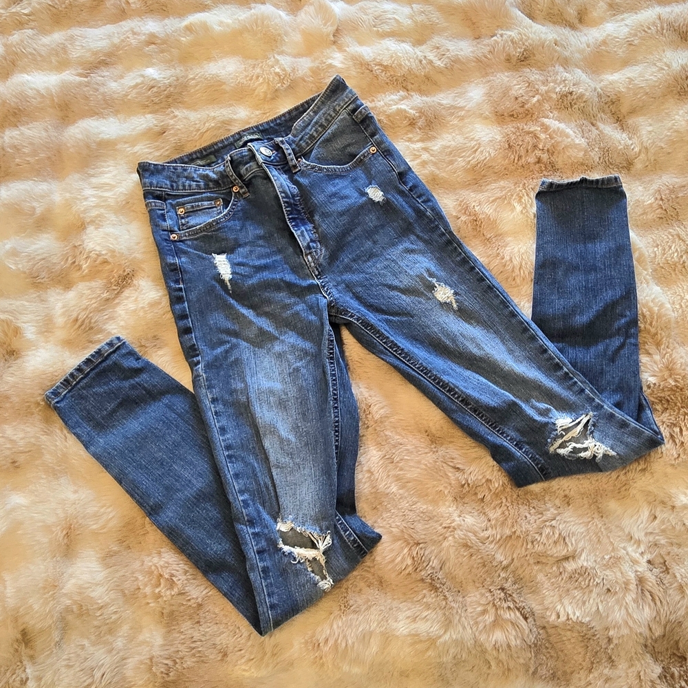 Wild Fable Distressed Skinny Jeans in Blue